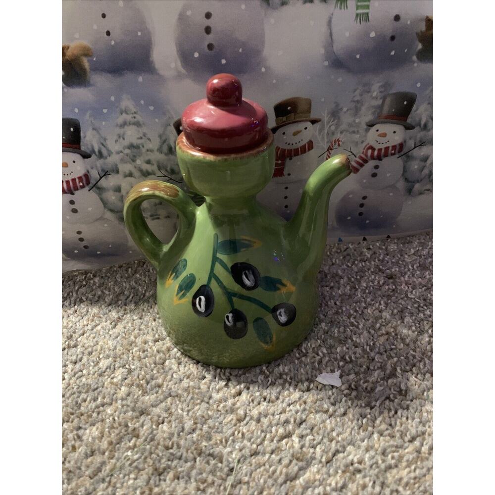 Saparna Olio Oil Dispenser Olive Green Red